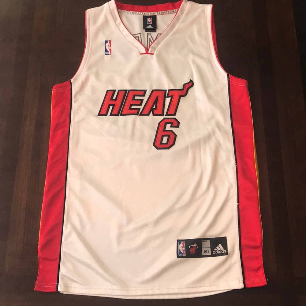 Adidas Labron James Miami Heat Jersey Size 50
